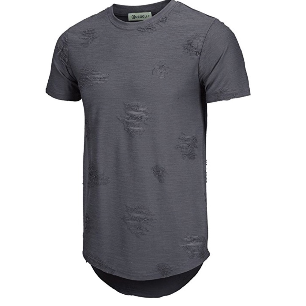 Distressed Dark Grey Shirt